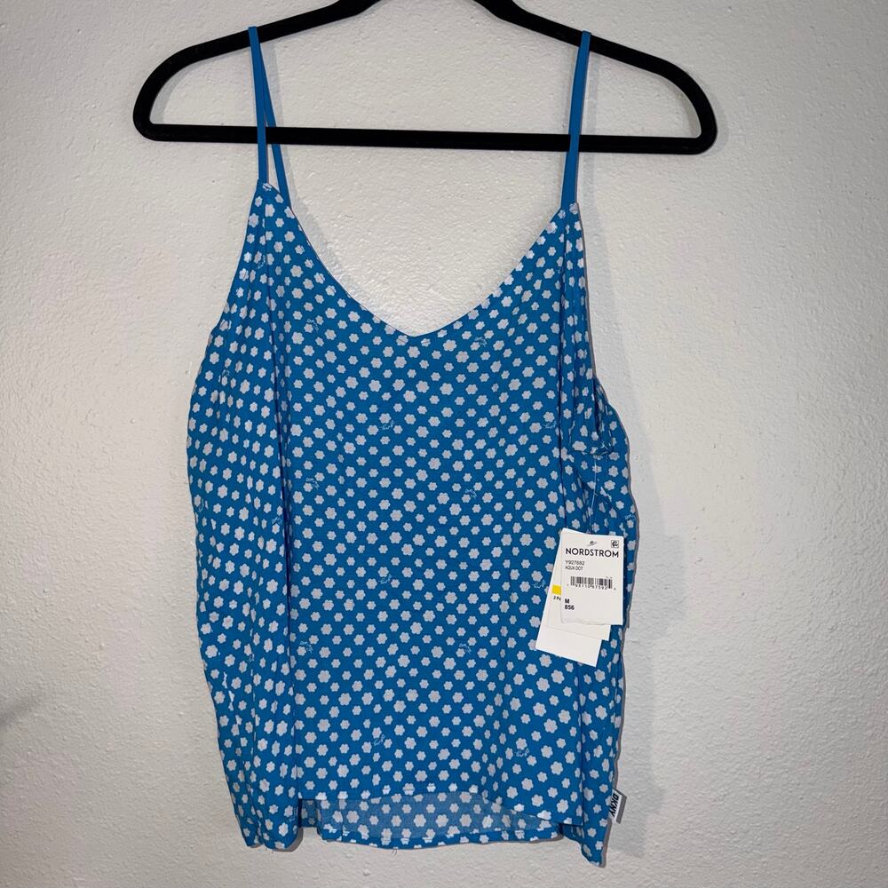DKNY‎ Aqua Floral Print V-Neck Camisole NWT